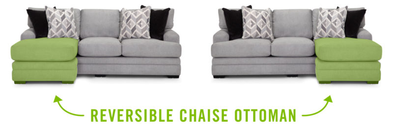 Franklin cleo sofa on sale with reversible chaise