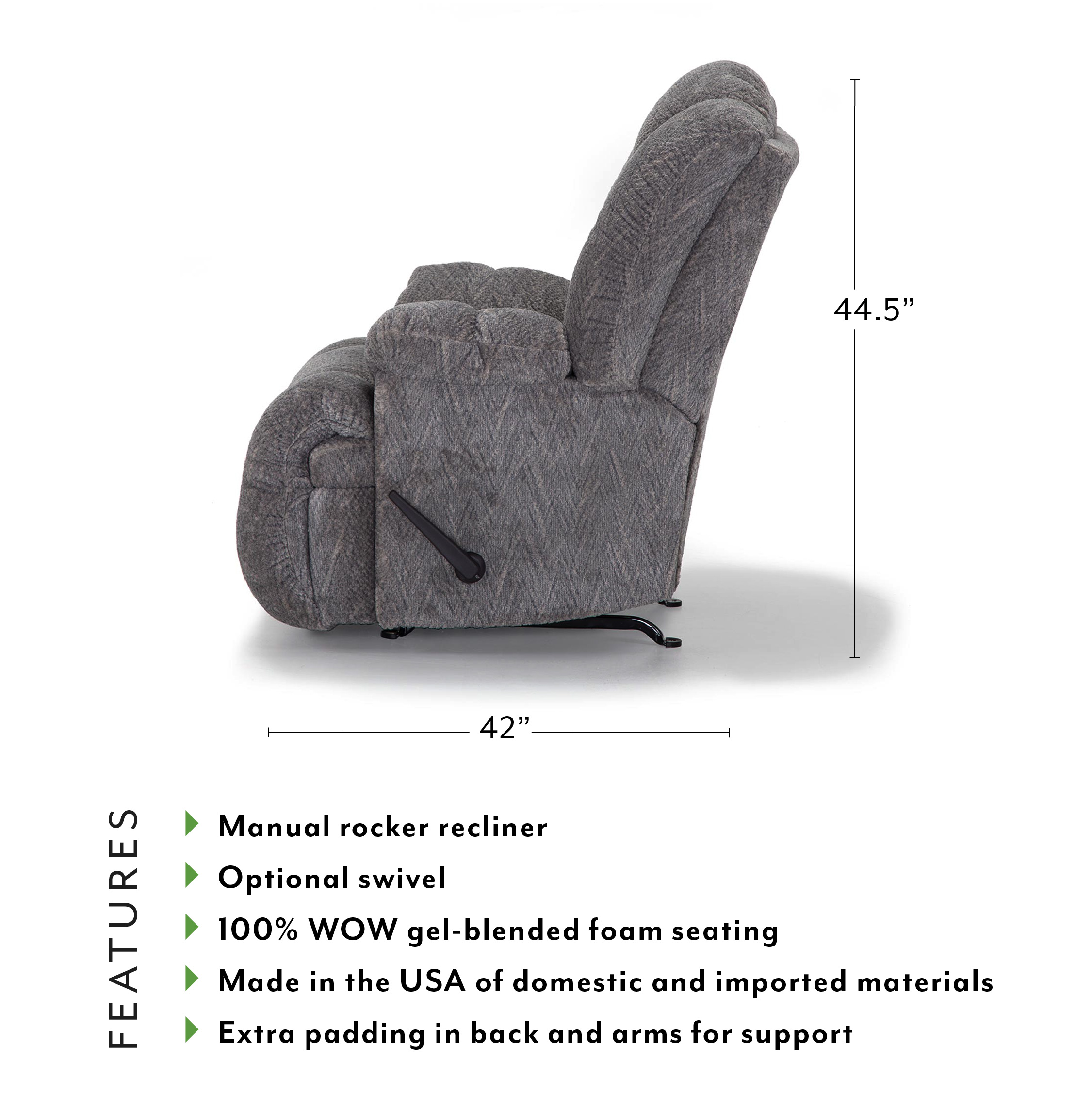 7517 Spencer Fabric Recliner Franklin Corporation